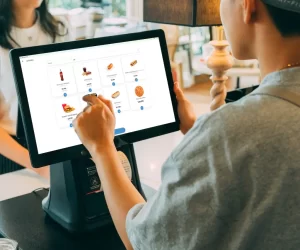 Desktop POS kiosk