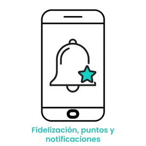 Icono de campana de notificación y estrella en un móvil, indicando el envío de alertas de recompra y programas de lealtad para "pet parents". · 4
