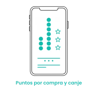 Icono de acumulación de puntos por compras de alimento y accesorios para mascotas en la app del Pet Shop. · 1
