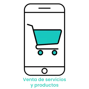 Icono de carrito de compras en un teléfono móvil para la venta de productos de belleza y servicios del salón. · 3