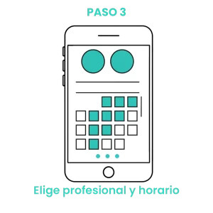 Icono de calendario y perfiles de especialistas para agendar una cita en un horario disponible. · 3